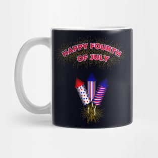 Happy Fourth Of July Fire Works Mug